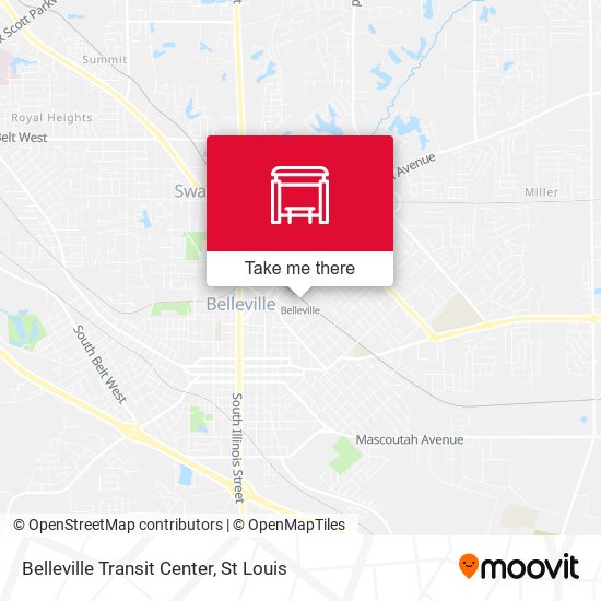 Belleville Transit Center map