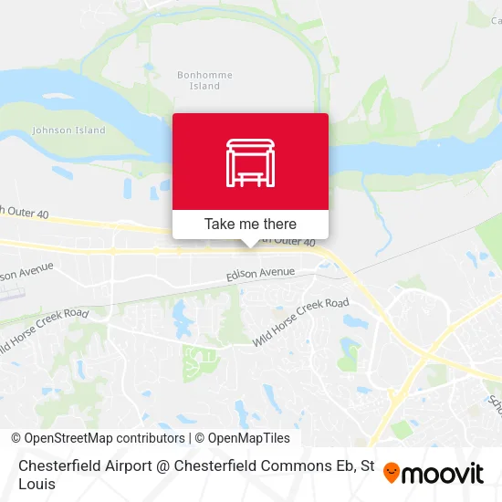 Mapa de Chesterfield Airport @ Chesterfield Commons Eb