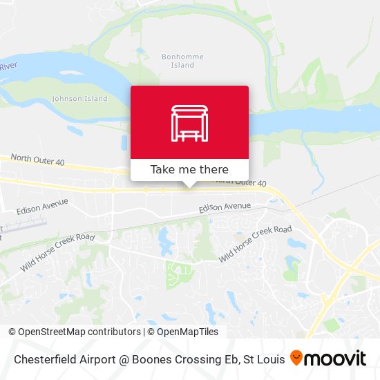 Mapa de Chesterfield Airport @ Boones Crossing Eb