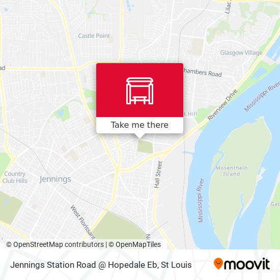 Mapa de Jennings Station Road @ Hopedale Eb