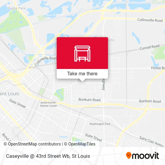 Mapa de Caseyville @ 43rd Street Wb