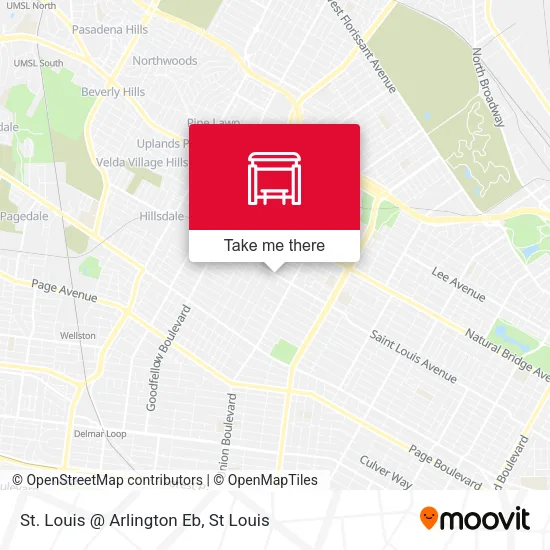 St. Louis @ Arlington Eb map