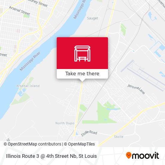 Mapa de Illinois Route 3 @ 4th Street Nb