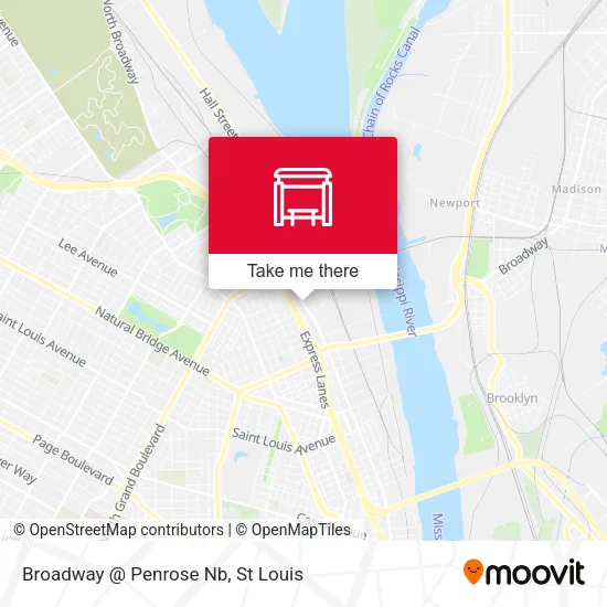 Broadway @ Penrose Nb map