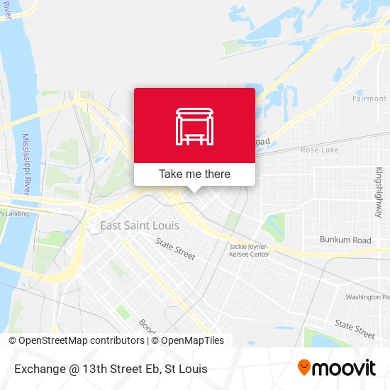 Exchange @ 13th Street Eb map