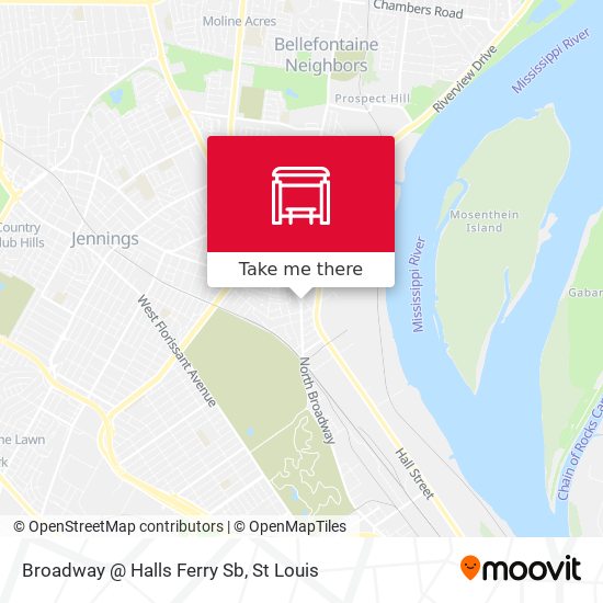 Mapa de Broadway @ Halls Ferry Sb