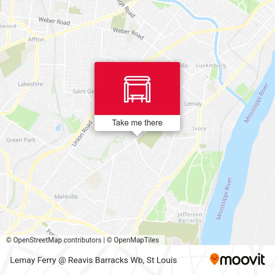 Mapa de Lemay Ferry @ Reavis Barracks Wb