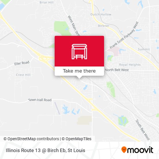 Illinois Route 13 @ Birch Eb map