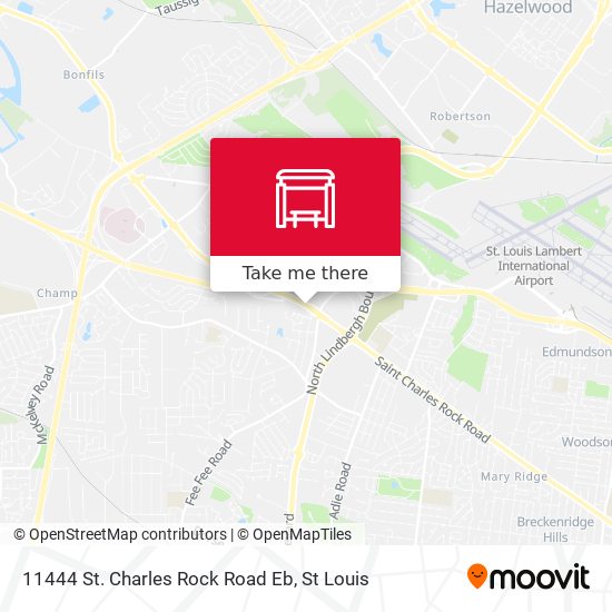 Mapa de 11444 St. Charles Rock Road Eb