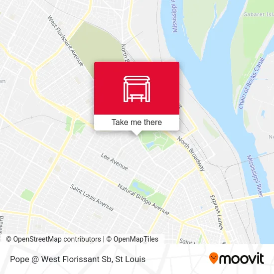 Mapa de Pope @ West Florissant Sb