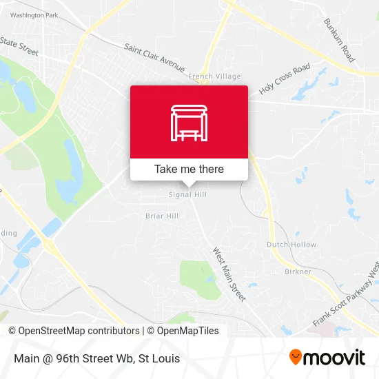 Main @ 96th Street Wb map