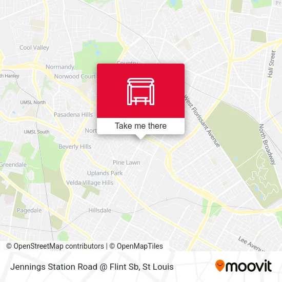 Jennings Station Road @ Flint Sb map