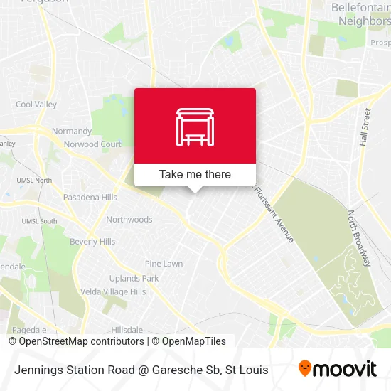 Mapa de Jennings Station Road @ Garesche Sb