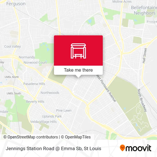 Jennings Station Road @ Emma Sb map