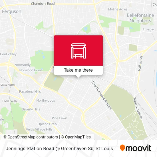 Jennings Station Road @ Greenhaven Sb map