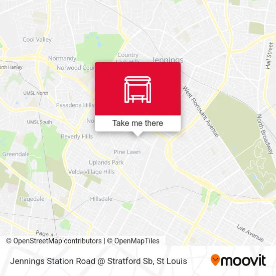Mapa de Jennings Station Road @ Stratford Sb