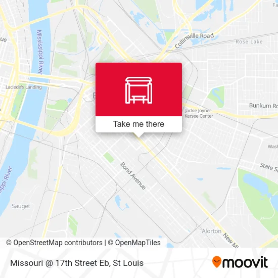 Missouri @ 17th Street Eb map