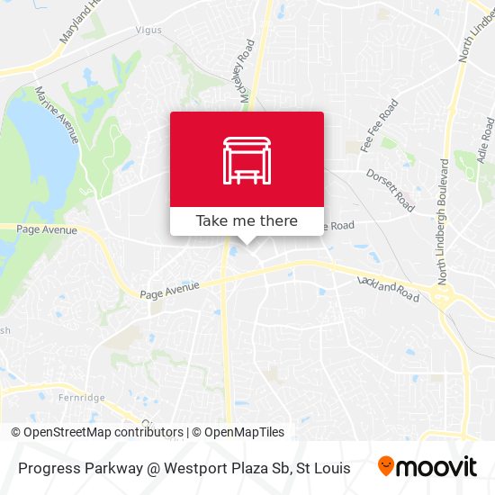 Progress Parkway @ Westport Plaza Sb map