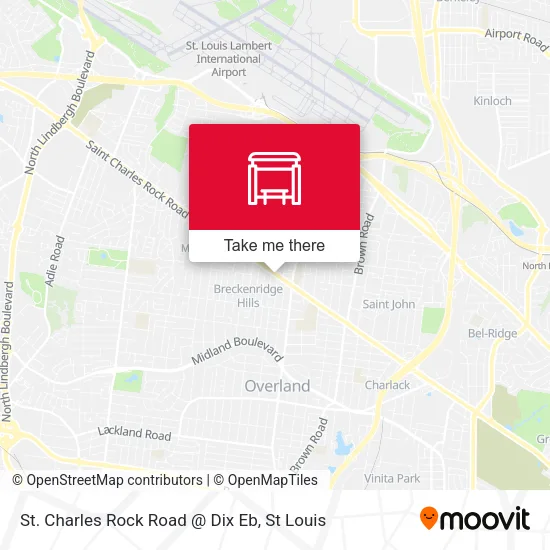 Mapa de St. Charles Rock Road @ Dix Eb