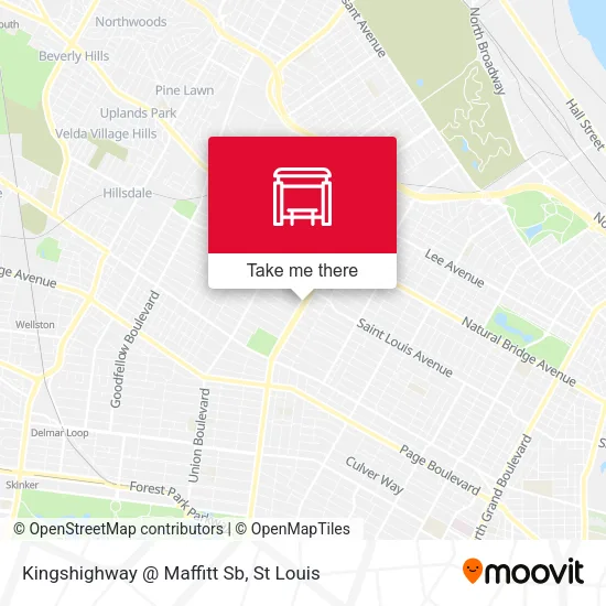 Kingshighway @ Maffitt Sb map