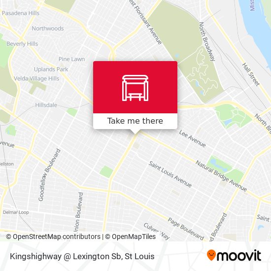 Kingshighway @ Lexington Sb map