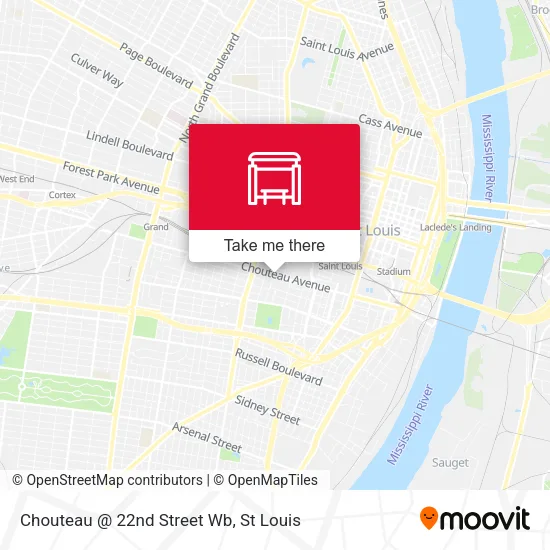 Chouteau @ 22nd Street Wb map