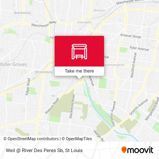 Weil @ River Des Peres Sb map