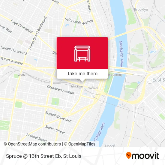 Mapa de Spruce @ 13th Street Eb