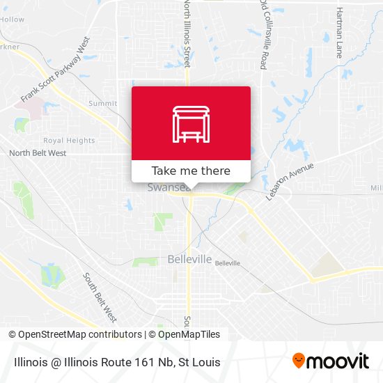 Illinois @ Illinois Route 161 Nb map