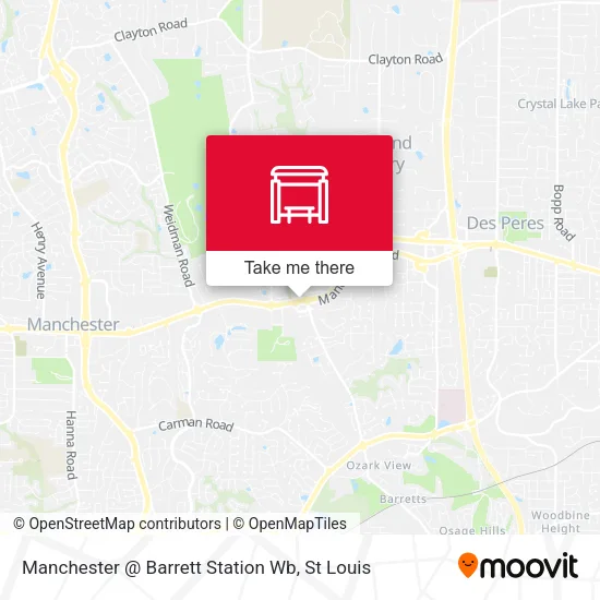 Mapa de Manchester @ Barrett Station Wb