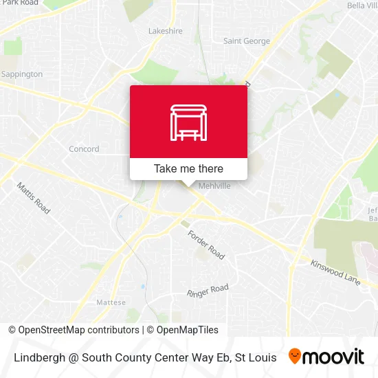 Mapa de Lindbergh @ South County Center Way Eb