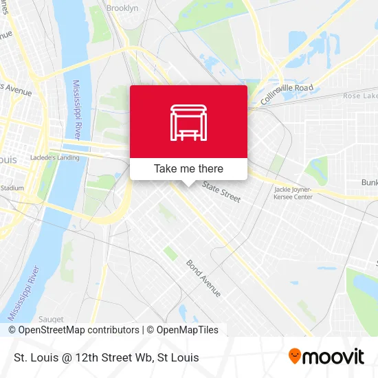 St. Louis @ 12th Street Wb map