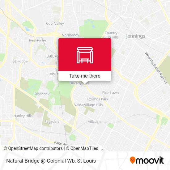 Natural Bridge @ Colonial Wb map