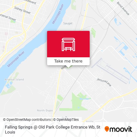 Falling Springs @ Old Park College Entrance Wb map