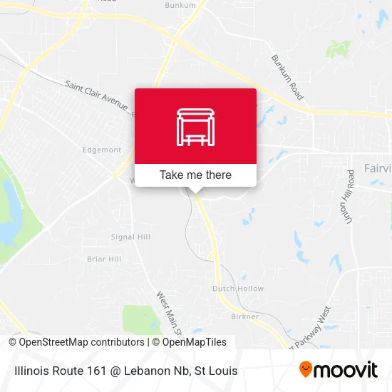 Mapa de Illinois Route 161 @ Lebanon Nb