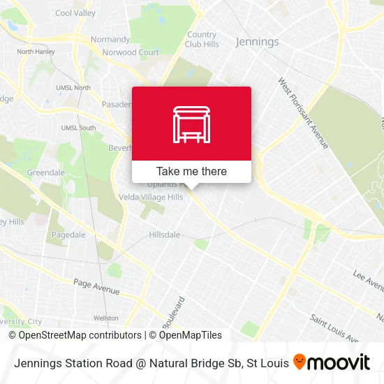 Mapa de Jennings Station Road @ Natural Bridge Sb