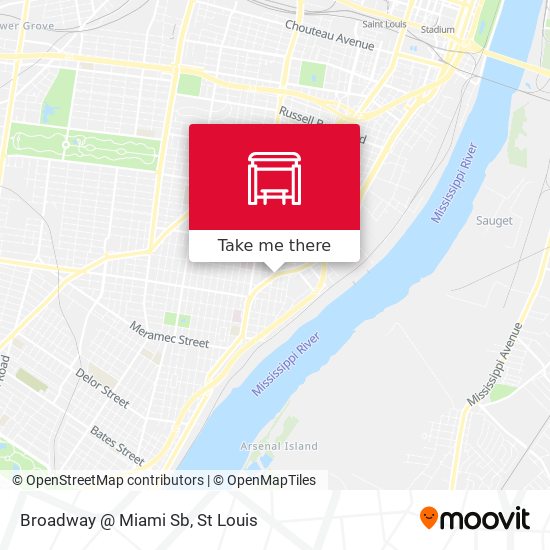 Broadway @ Miami Sb map