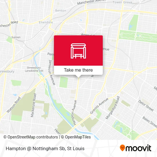 Hampton @ Nottingham Sb map