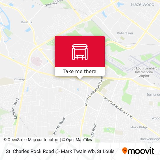 St. Charles Rock Road @ Mark Twain Wb map