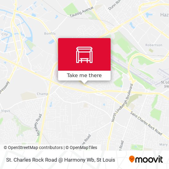 Mapa de St. Charles Rock Road @ Harmony Wb