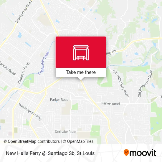 New Halls Ferry @ Santiago Sb map