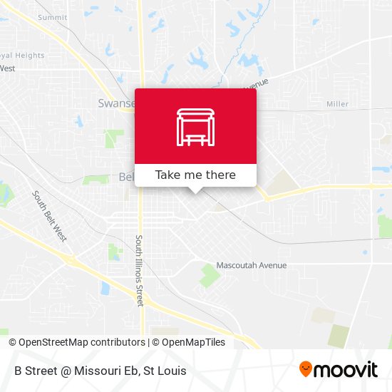 B Street @ Missouri Eb map
