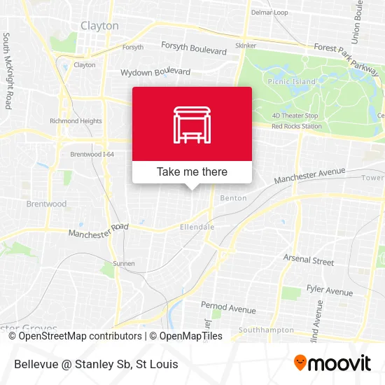 Bellevue @ Stanley Sb map
