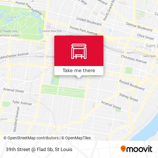 Mapa de 39th Street @ Flad Sb
