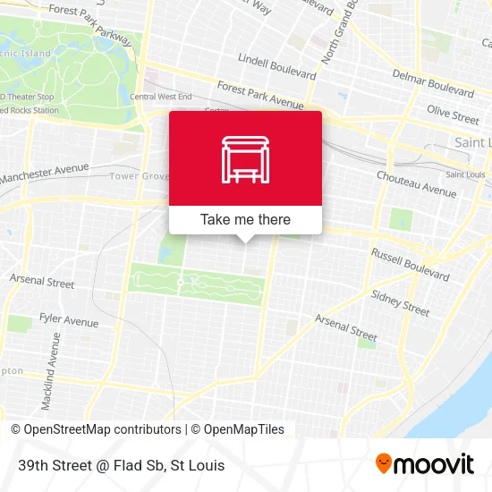 39th Street @ Flad Sb map