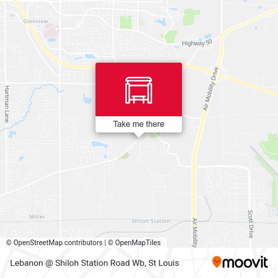 Mapa de Lebanon @ Shiloh Station Road Wb