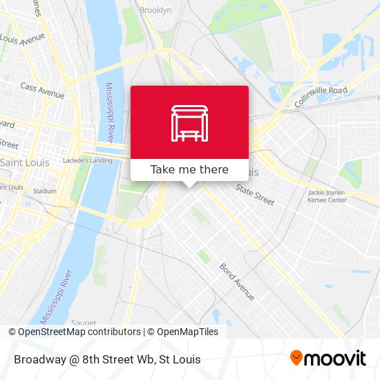 Broadway @ 8th Street Wb map