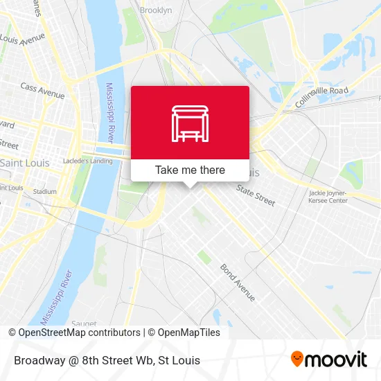 Mapa de Broadway @ 8th Street Wb