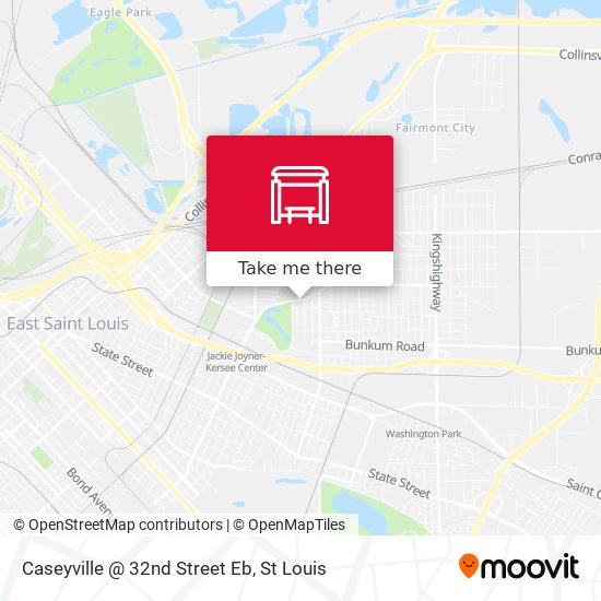 Caseyville @ 32nd Street Eb map