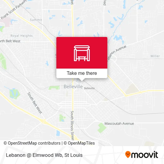 Lebanon @ Elmwood Wb map